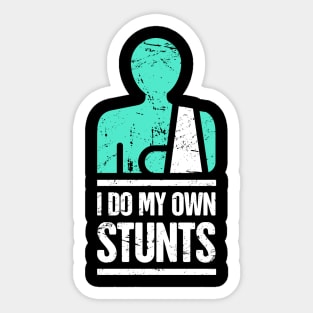 Stunts - Funny Broken Collarbone Get Well Gift Sticker